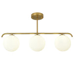Load image into Gallery viewer, Gold Globo di vetro Chandelier - 3 globes
