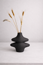 Load image into Gallery viewer, Petit Olla black Vase ( includes dried stems)