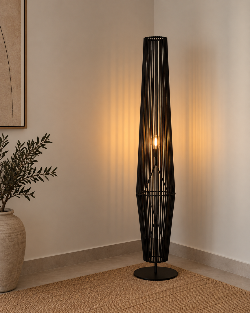 Lima black floor lamp