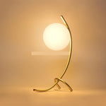 Load image into Gallery viewer, Gold  turn Globo di vetro table lamp
