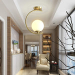 Load image into Gallery viewer, Gold Globo di vetro Pendant light
