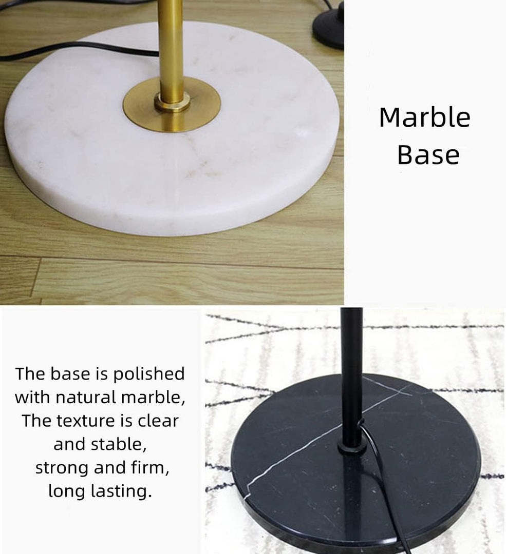 Black Globo di vetro floor lamp  - 5 globes