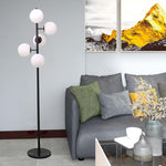 Load image into Gallery viewer, Black Globo di vetro floor lamp  - 5 globes
