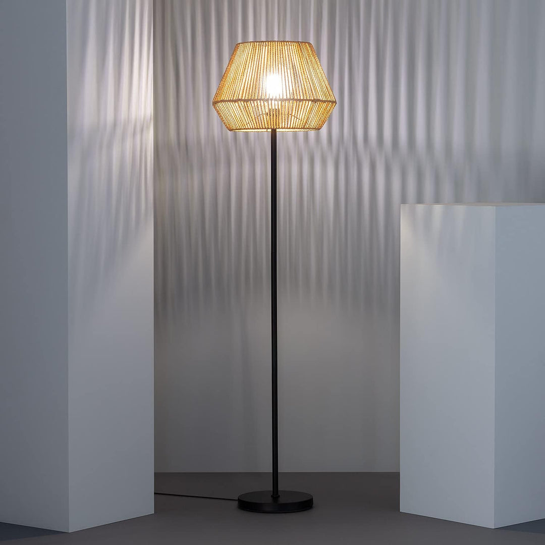 Lin black floor lamp - beige