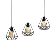 نجفة مسطرة علي شكل جوهرة- اسود