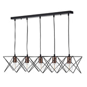 نجفة مسطرة خماسية علي شكل نجمة- اسود