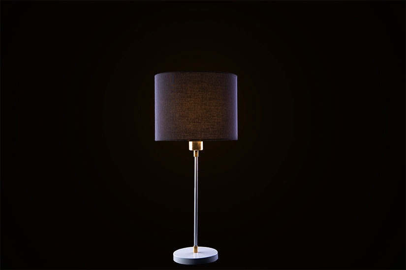 Tavolo white table lamp - black