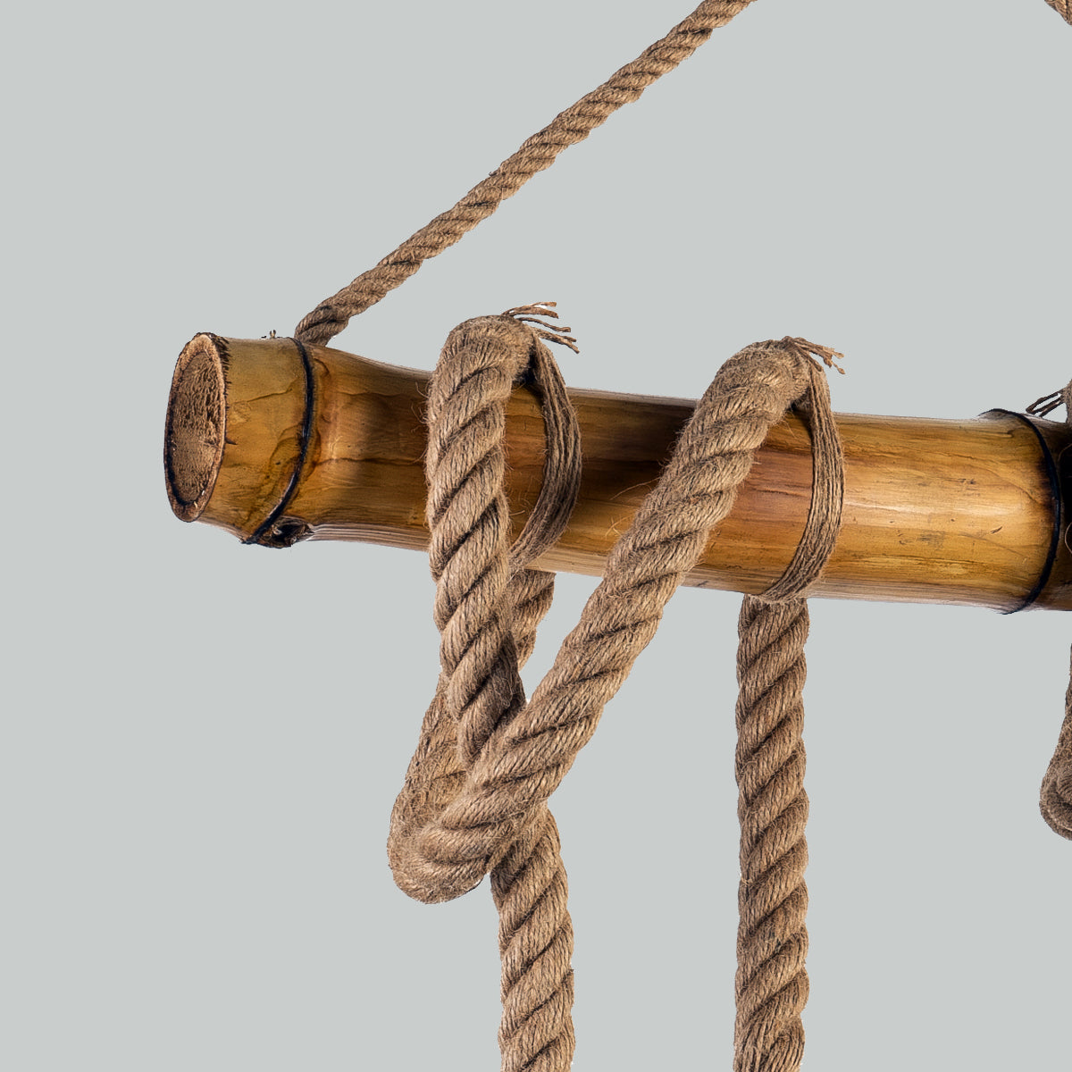 Bamboo Anchor Rope Vinatge Pendant Light - 4 Bulb – CLUC lighting