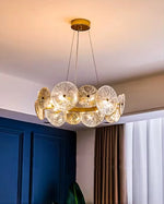 Load image into Gallery viewer, Aurelia round Glass Chandelier - Gold
