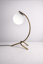 Load image into Gallery viewer, Gold  turn Globo di vetro table lamp