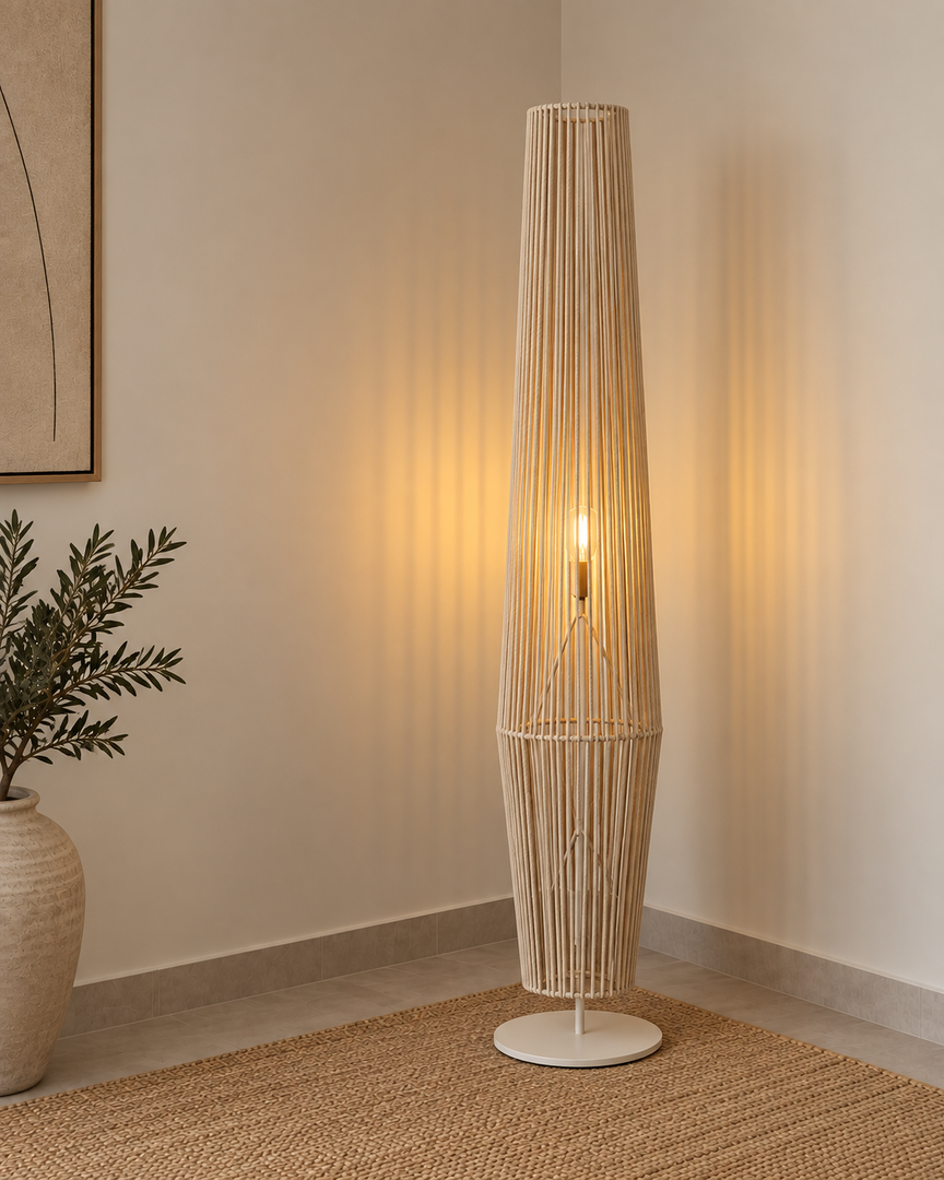 Lima white floor lamp