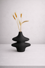 Load image into Gallery viewer, Petit Olla black Vase ( includes dried stems)