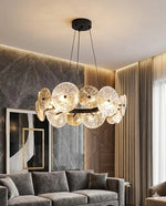 Load image into Gallery viewer, Aurelia round Glass Chandelier - Black