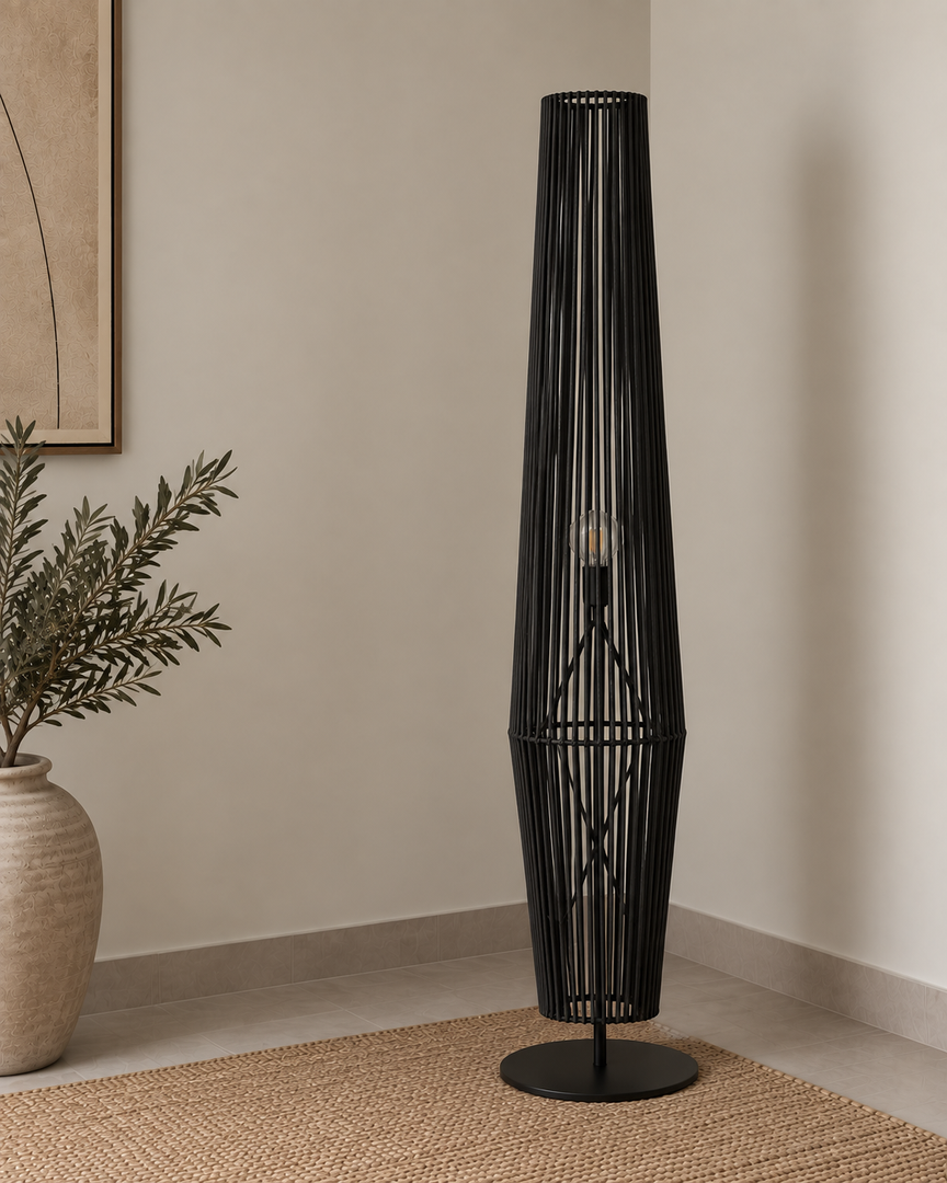 Lima black floor lamp
