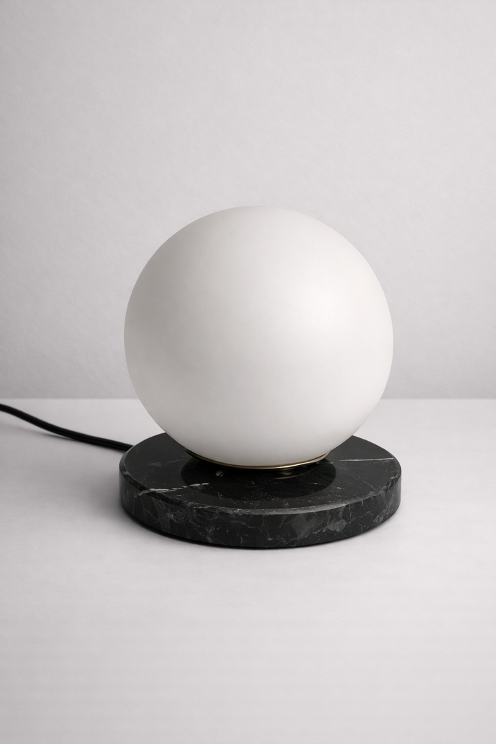 Marble Globo di vetro table lamp - Black