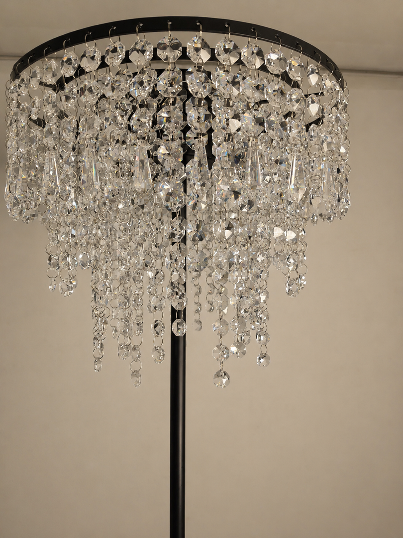 classico crystal floor lamp - black