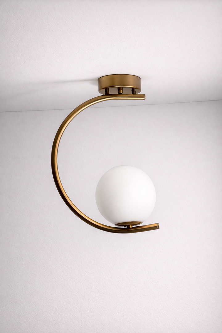 Gold Globo di vetro Pendant light