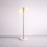 Load image into Gallery viewer, Gold Globo di vetro floor lamp  - 2 globes