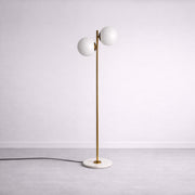 Gold Globo di vetro floor lamp  - 2 globes
