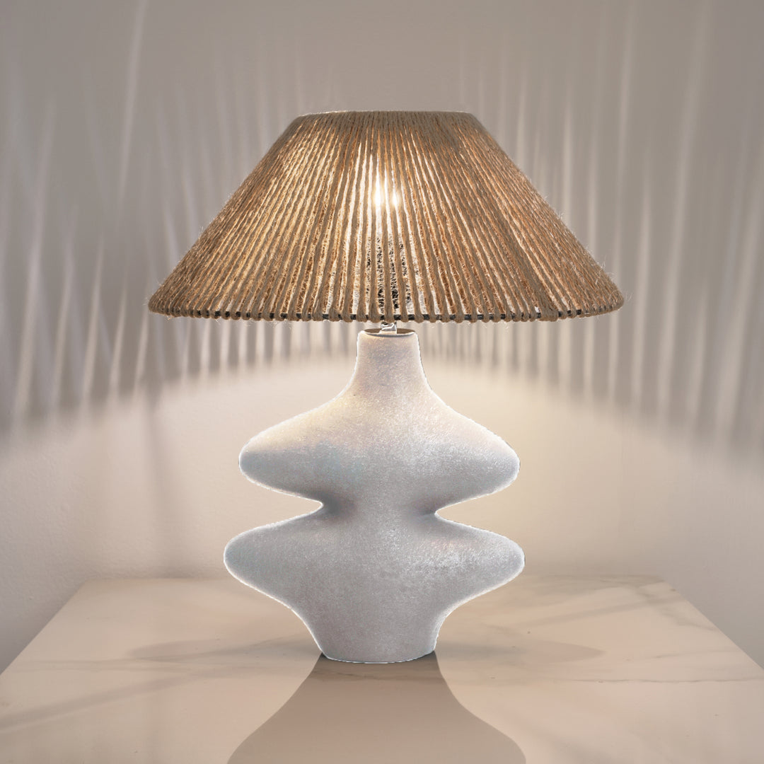 Olla white table lamp - Brown
