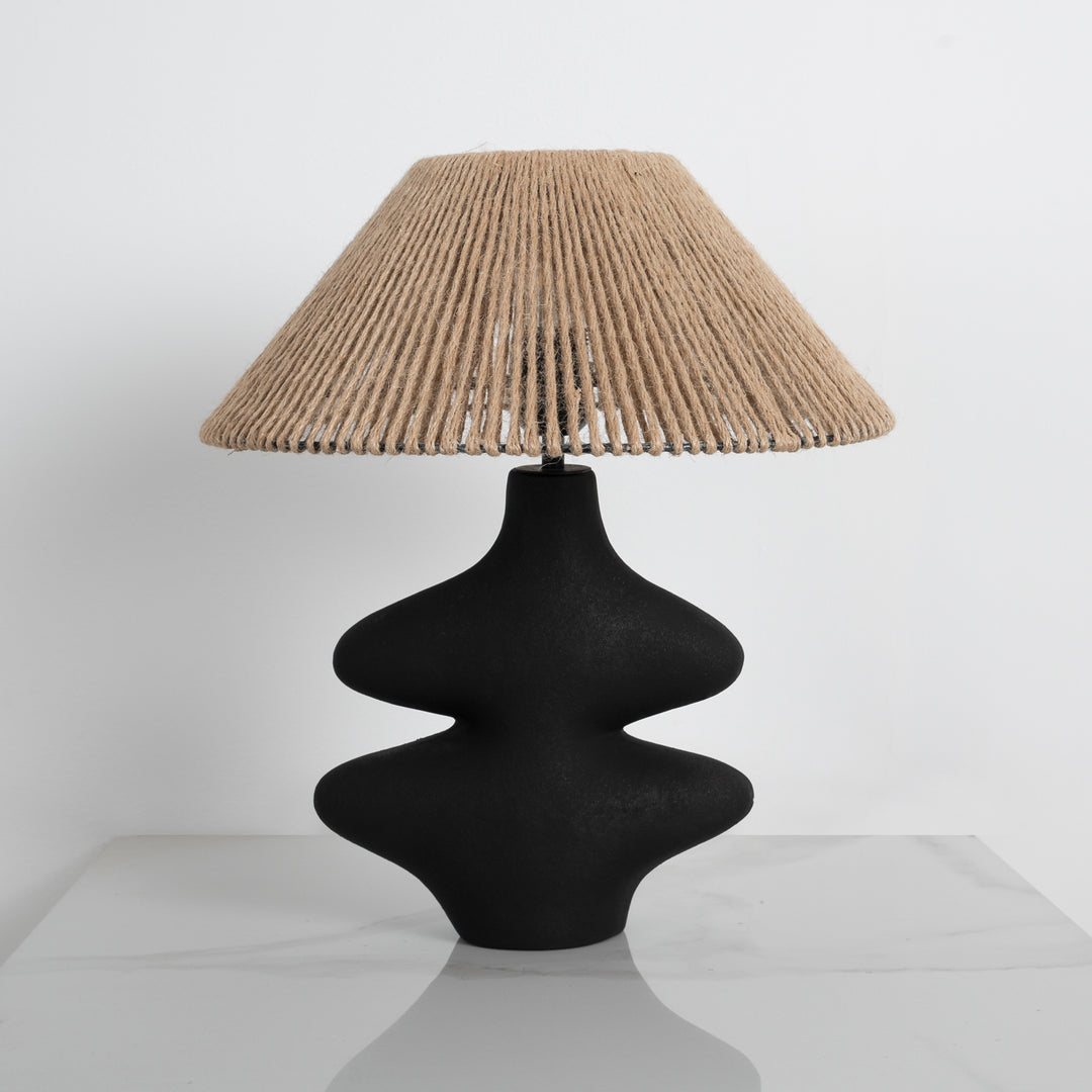 Olla black table lamp - Brown