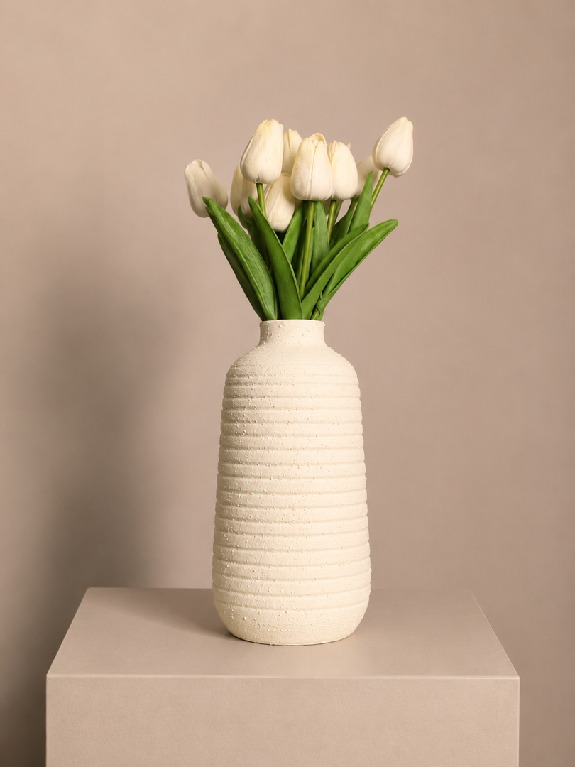 Ripely Vase - off white