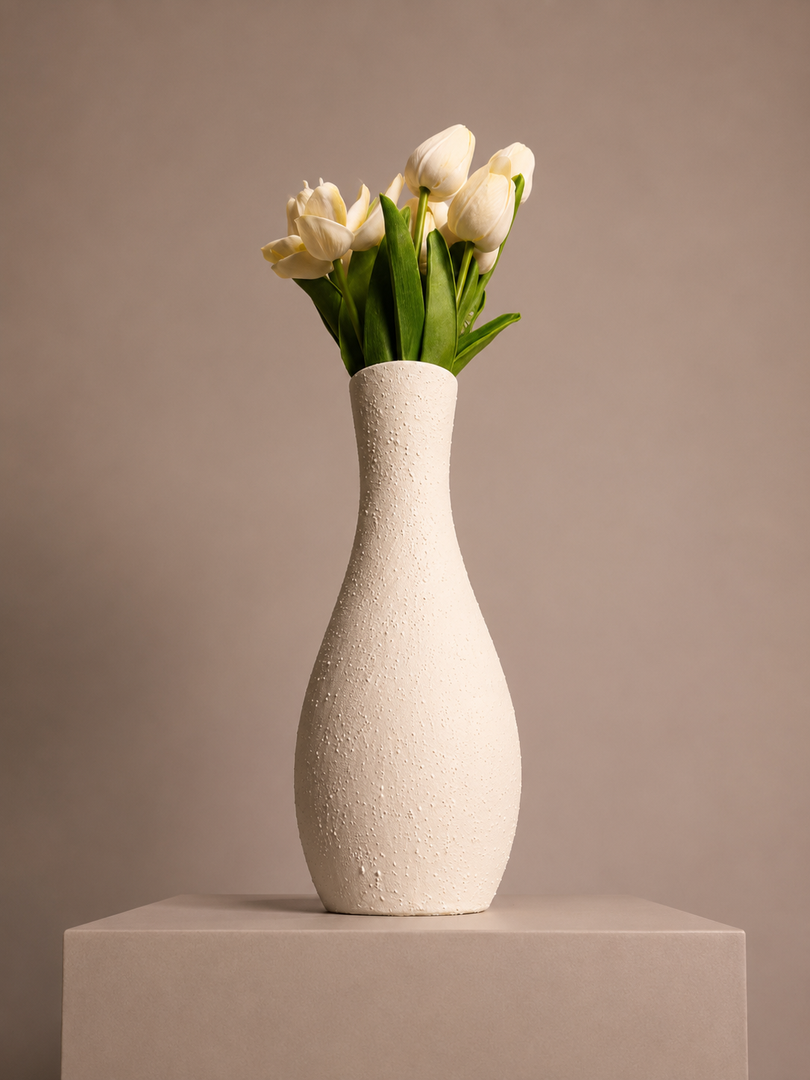DIAMANTE Vase - off white