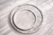 Carrara marble tray set (30 cm & 20 cm)