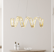 spiral Gold LED chandelier