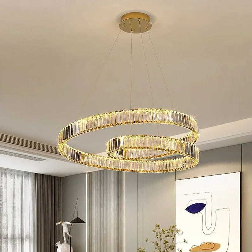Sparkle Spiro Gold LED Pendant chandelier