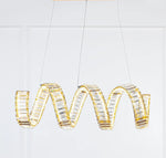 Load image into Gallery viewer, spiral Gold LED chandelier