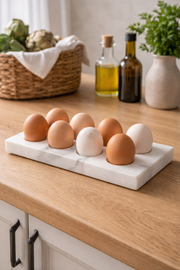 Cararra marble eggs holder