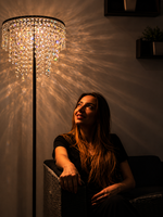 Load image into Gallery viewer, classico crystal floor lamp - black
