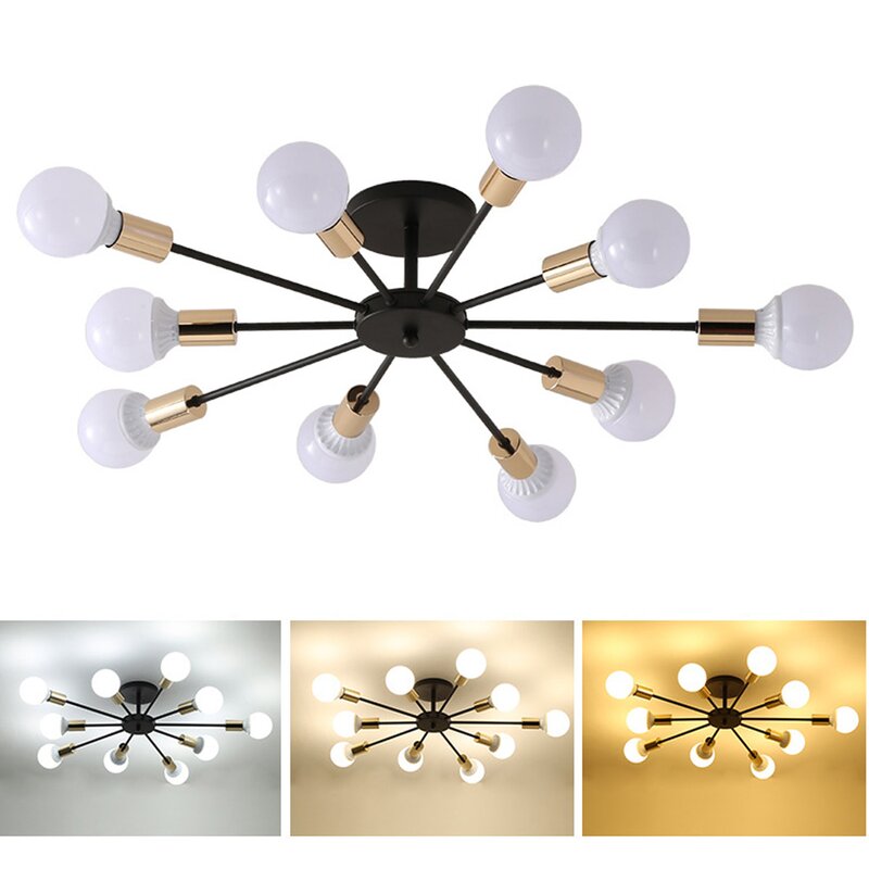 Steco chandelier - 10 branches - Black