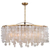 Cascata Perla oval Chandelier - Gold