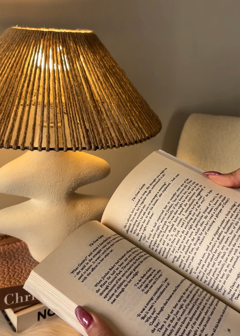 Olla white table lamp - Brown