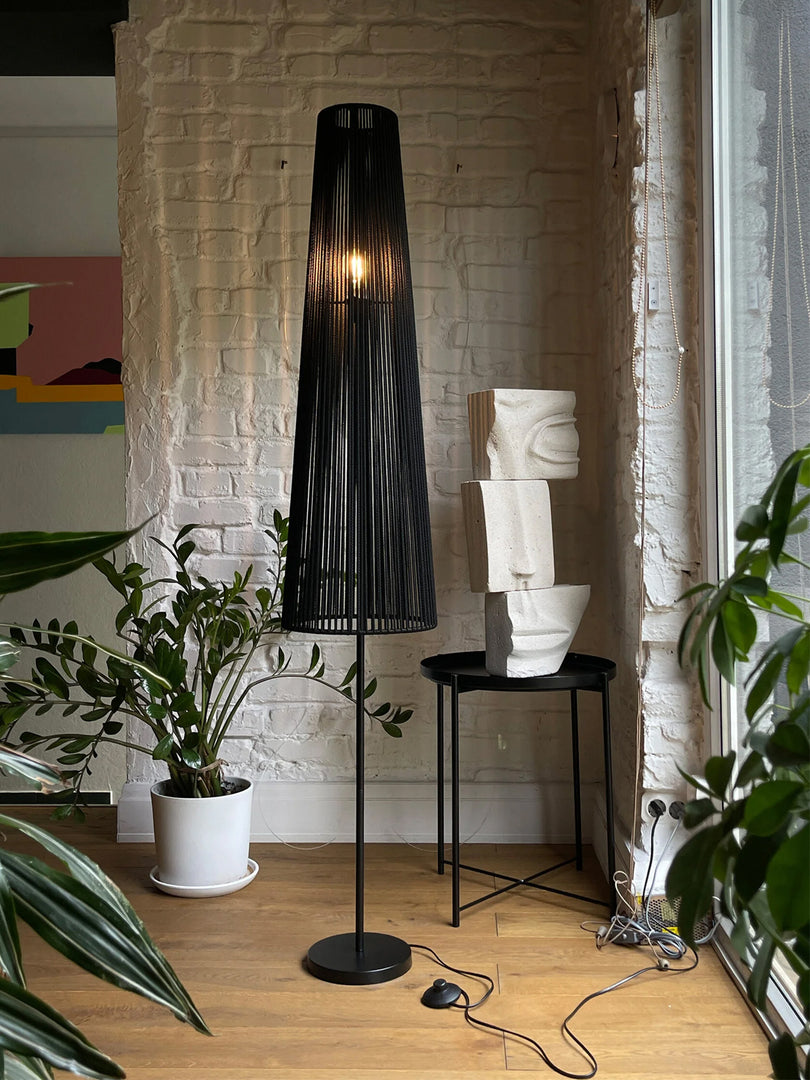 Top black floor lamp