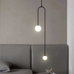 Load image into Gallery viewer, Black Globo di vetro Chandelier - 2 globes
