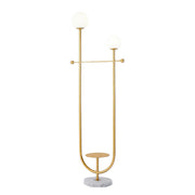 Gold turn Globo di vetro floor lamp  - 2 globes