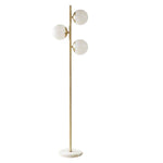 Load image into Gallery viewer, Gold Globo di vetro floor lamp  - 3 globes
