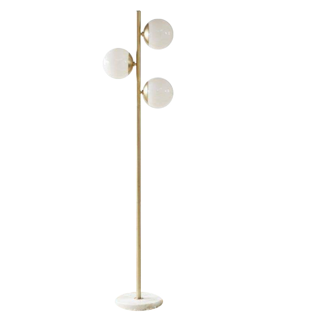 Gold Globo di vetro floor lamp  - 3 globes