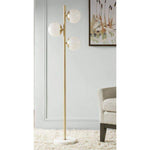 Load image into Gallery viewer, Gold Globo di vetro floor lamp  - 3 globes

