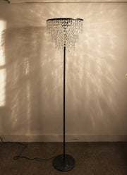 classico crystal floor lamp - black
