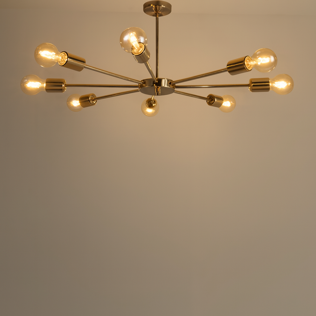 Steco chandelier - 8 branches - Gold