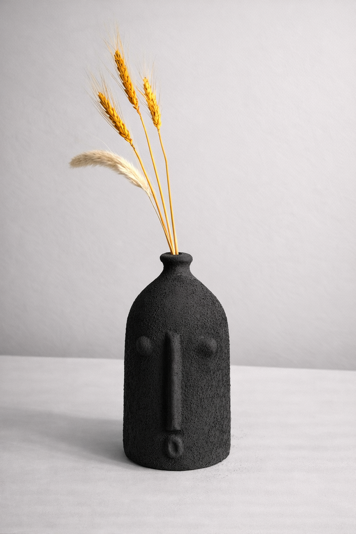 Alfeo Black Vase ( includes dried stems)