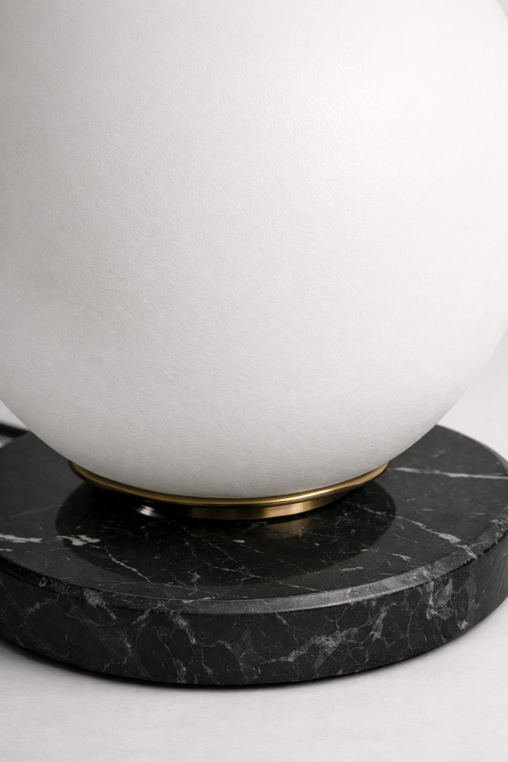 Marble Globo di vetro table lamp - Black