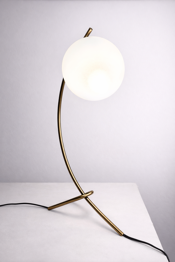 Gold  turn Globo di vetro table lamp
