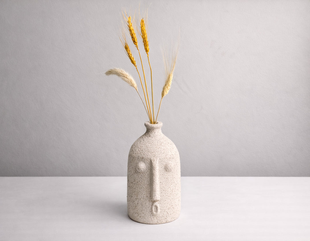 Alfeo white Vase ( includes dried stems)