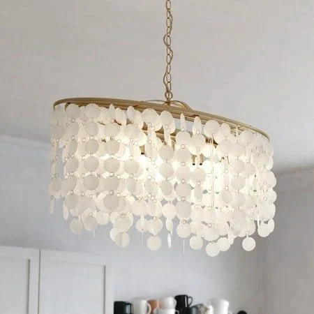 Cascata Perla oval Chandelier - Gold