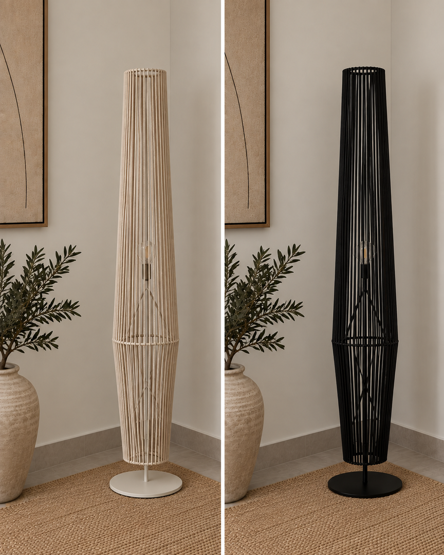 Lima white floor lamp